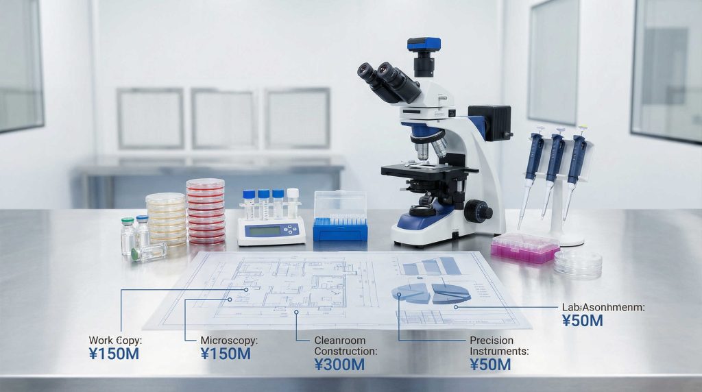 施設構築にかかる費用の主な内訳