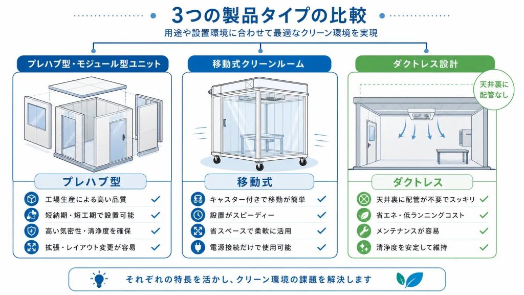 工事不要で細胞培養加工施設（CPC/CPF）を導入できる具体的な手段・製品タイプ
